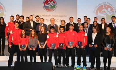 Türkiye Atletizm Federasyonu 94. Yıl Galası'nda ödül alan atletizm ailesi üyelerini kutlarız